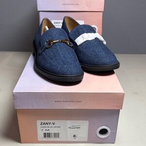 Lisa Vicky Dark Blue Denim Loafers Zany-V